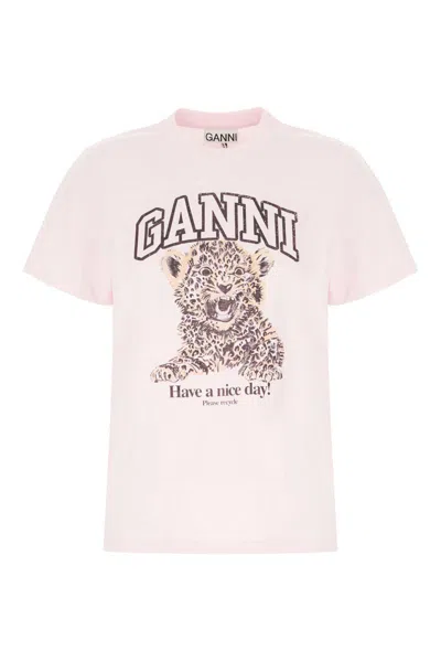Ganni T-shirt In Pink