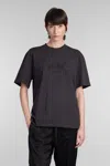 Ganni Embroidered Oversized T In Black