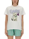 GANNI GANNI T-SHIRT "CAT"