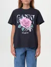 Ganni Basic Jersey Rose Relaxed T-shirt Phantom In Schwarz