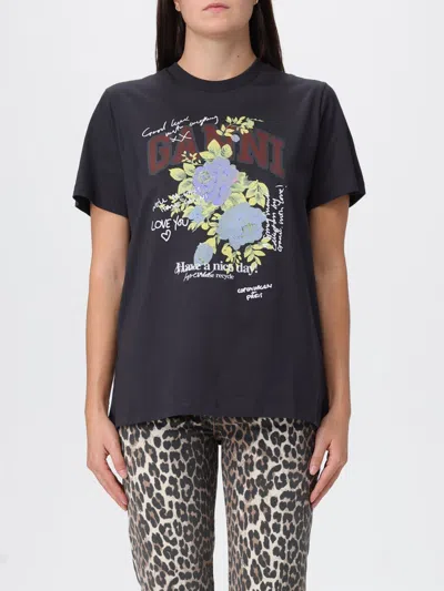 GANNI T-SHIRT GANNI WOMAN COLOR GREY,H40468020