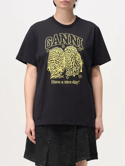 GANNI T-SHIRT GANNI WOMAN COLOR GREY,G40970020