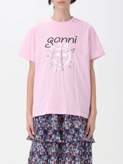 Ganni T-shirt  Woman Colour Lilac
