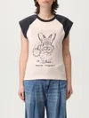 Ganni Basic Jersey Bunny Raglan T-shirt T-shirts Pink