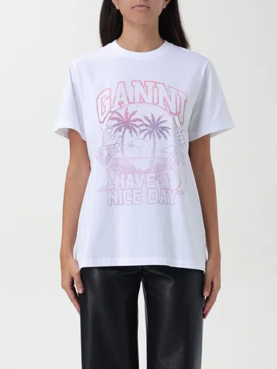 Ganni T-shirt  Woman Color White