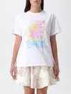 Ganni White Kitty T-shirt In Multi