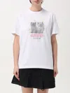 Ganni T-shirt With Print In Weiss