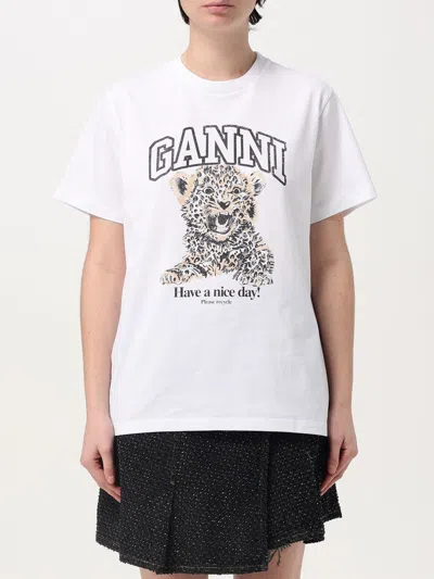 GANNI T-SHIRT GANNI WOMAN COLOR WHITE,G40968001