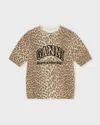 Ganni T-shirt Graphic Wool Mix Leopard