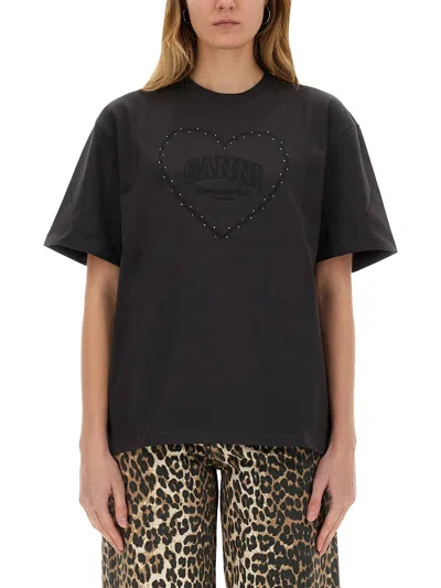GANNI T-SHIRT "HEART"