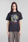 Ganni Moonlight Relaxed T-shirt In Black