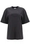 Ganni Embroidered Oversized T In Phantom (grey)