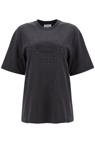 GANNI EMBROIDERED OVERSIZED T