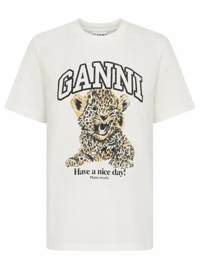 GANNI GANNI T SHIRT "LEOPARD"