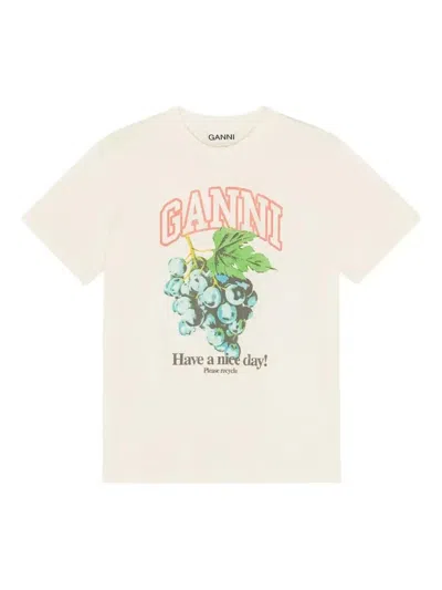 GANNI T-SHIRT MIT GRAFISCHEM PRINT