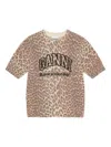 Ganni Leopard Recycled Wool Blend Sweater