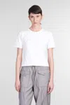 Ganni T-shirt With Frayed Embroidery In White