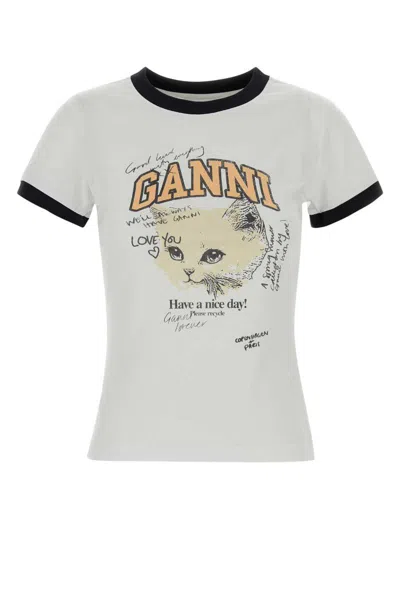 Ganni T-shirt In White