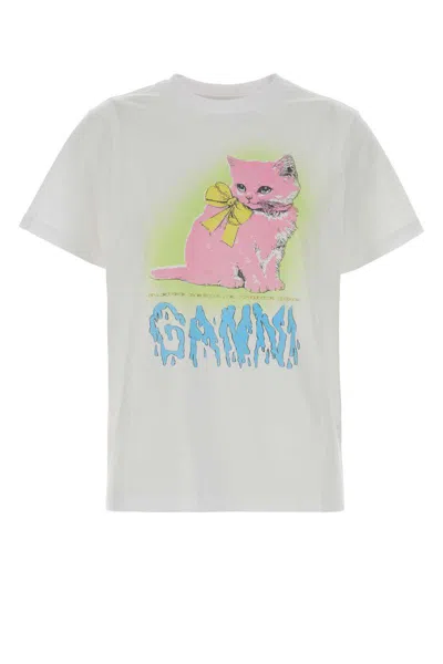 Ganni T-shirt In White