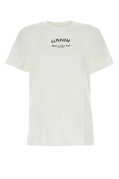 Ganni T-shirt In White