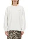 Ganni T-shirt With Logo In White