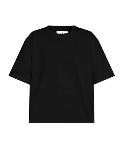 Ganni T-shirt With Logo In Black