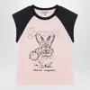 Ganni Basic Jersey Bunny Raglan T-shirt T-shirts Pink In Multi