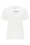 Ganni T-shirt With Logo Print In White