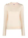 Ganni O-neck Shirt In Neutral