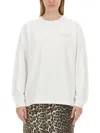 Ganni Future Heavy Jersey Palm T-shirt In White