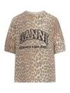 Ganni Leopard Recycled Wool Blend Sweater