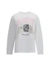 Ganni Oversized Printed Organic And Recycled Cotton-jersey Sweatshirt In Neutral