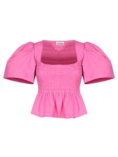 Ganni T-shirts In Pink