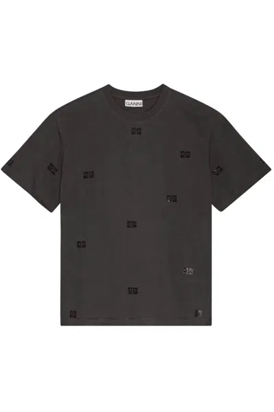 Ganni T-shirts And Polos Black