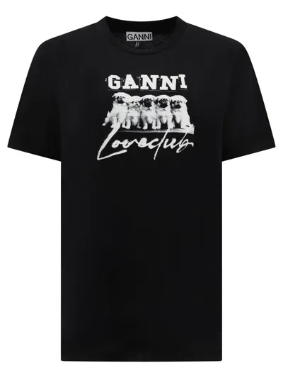 GANNI GANNI T-SHIRTS AND POLOS BLACK