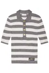 Ganni T-shirts And Polos Grey In Gray