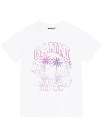 Ganni T-shirts & Tops In White
