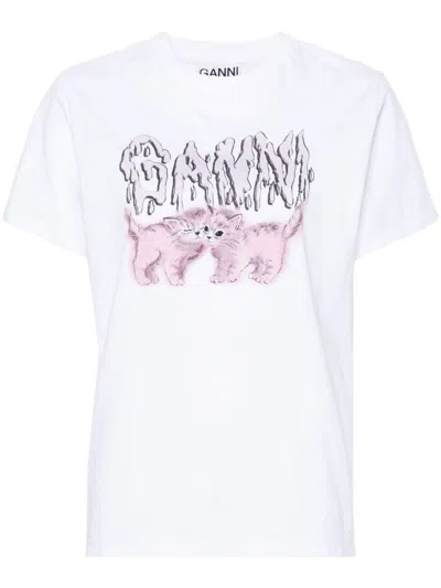 Ganni T-shirts & Tops In White