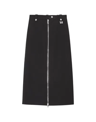 GANNI GANNI TAILORED BLACK MAXI SKIRT