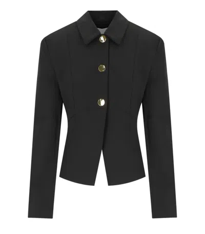 Ganni Tailored Black Twill Jacket