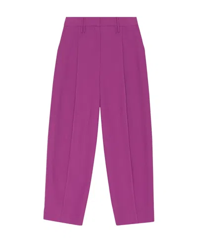 GANNI GANNI LOW-RISE PLEATED STRAIGHT-LEG TROUSERS