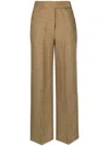 Ganni Tailored Straight-leg Trousers In Braun