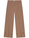 Ganni Adjustable-leg Tailored Trousers In Brown