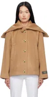 Ganni Wool-blend Jacket In 399 Latte