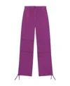 Ganni Tapered-leg Cargo Pants In Purple