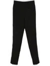 Ganni Pantalone Dritto Twill Leggero In Black