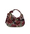 Ganni Tapestry Mini Multicolored Hobo Bag In Multi