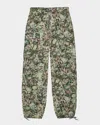 Ganni Tapestry Twill Cargo Pants In Animal Print