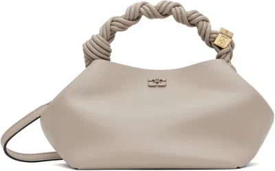 Ganni Taupe Small  Bou Bag In 873 Oyster Gray