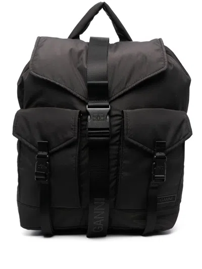 Ganni Tech Backpack With Pockets